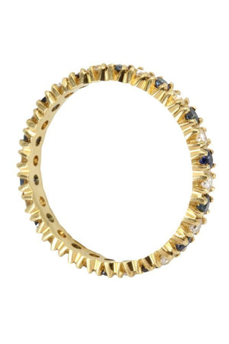 Bague ALLIANCE SAPHIRS ET DIAMANTS 58 Facettes 048571