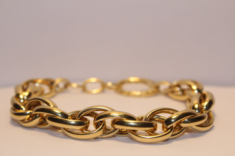Bracelet Bracelet Or jaune Maillons ovales 58 Facettes 10781