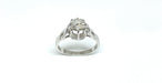 Bague Solitaire en diamant sur monture or blanc et platine 58 Facettes