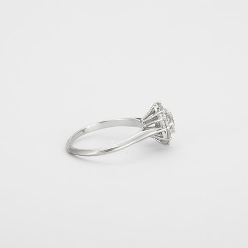 Bague 54 Bague or blanc, diamants 58 Facettes HS4260