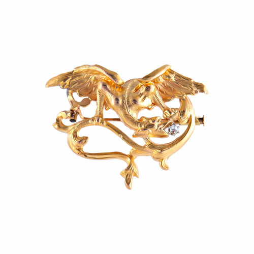 Broche Broche-Pendentif Chimère Art Nouveau 58 Facettes 448