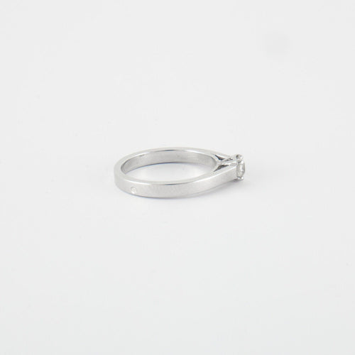 Bague 52 Bague solitaire Or blanc Diamants 0.50ct 58 Facettes