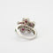Bague 55 Bague Fleur Rubis Diamants Tsavorites 58 Facettes 325R158