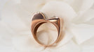 Ring 51 Tank Ring in Rose Gold, Diamonds & Rubies 58 Facettes 32020