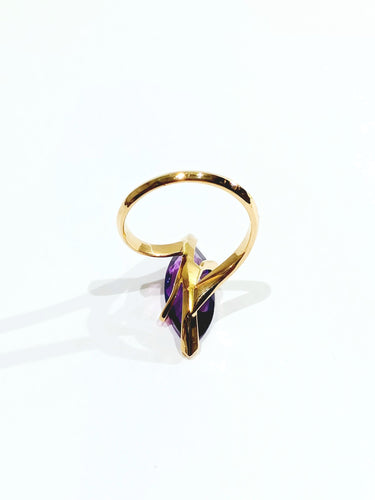 Bague 56 Bague Améthyste et or rose 58 Facettes