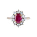 Bague 54 Bague Marguerite Rubis et Diamants 58 Facettes