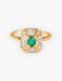 Ring 58.5 Emerald and Diamond Ring 58 Facettes HS19736