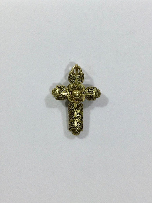 Pendentif Croix Filigranée Or Jaune 58 Facettes 949998