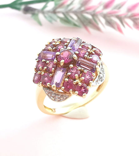 Bague Bague Améthystes Rubis Diamants 58 Facettes AA 1617