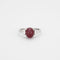 Bague 53 BAGUE RUBIS ENTOURAGE DIAMANTS 58 Facettes