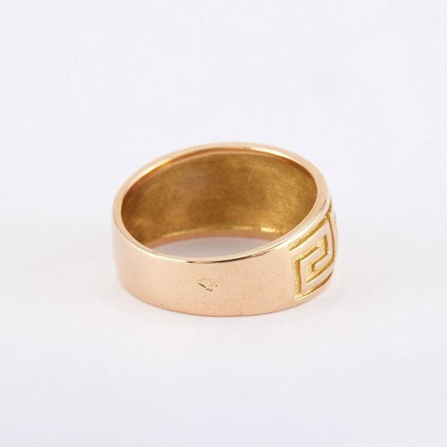 Bague 54 Bague Jonc Or Frise Grecque 58 Facettes