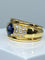 Bague 57 Bague jonc saphir diamants 58 Facettes AB148