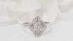 Bague Bague losange en or blanc pavée de diamants 58 Facettes 21839