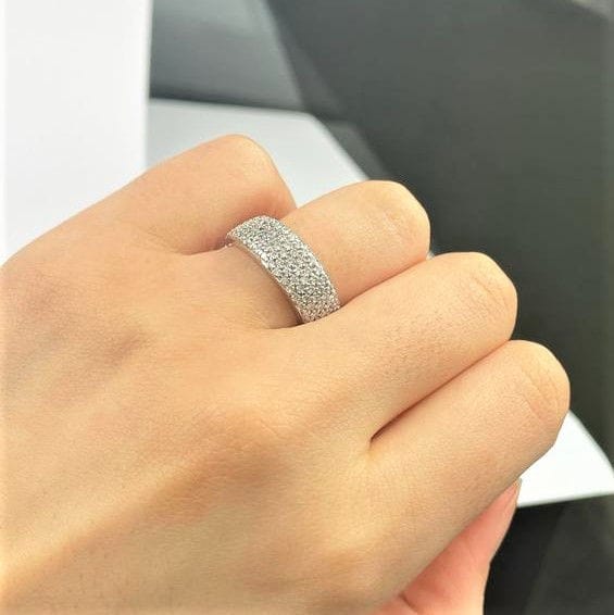 Bague Bague Bandeau Or Blanc, Diamant 58 Facettes 20400000521