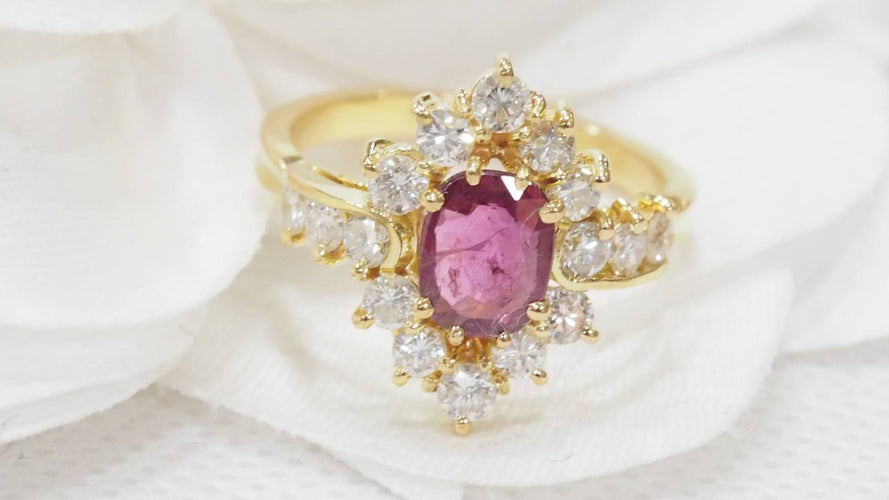 Bague 53 Bague Or jaune Rubis et Diamants 58 Facettes 29671