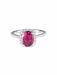 Bague 52 Bague Tourmaline rouge Diamants 58 Facettes