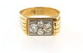 Tank Ring in yellow gold, diamonds 58 Facettes 5251y