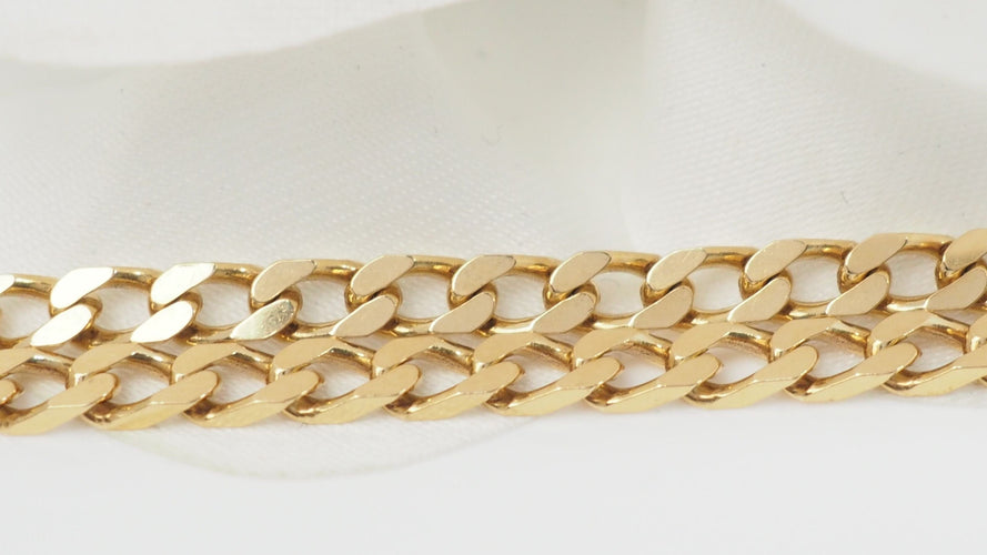 Collier 63cm Sautoir maille goumette en or jaune 58 Facettes 32475