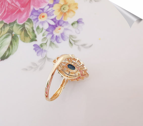 Bague Bague Marquise Saphir Diamants 58 Facettes AA 1512