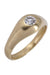 Ring 59 ENGLISH YELLOW GOLD DIAMOND BANG 58 Facettes 078151