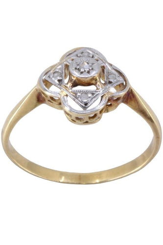 Bague 48 BAGUE DIAMANTS ART NOUVEAU 58 Facettes 071661