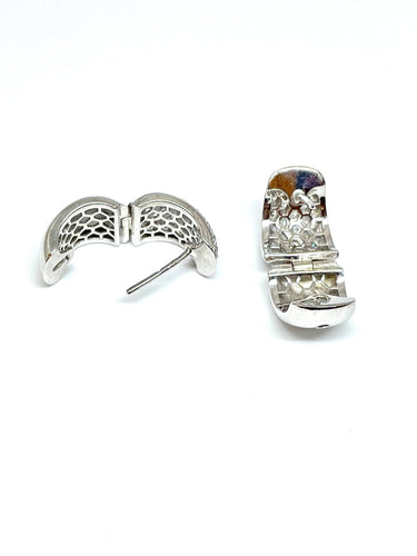 Boucles d'oreilles Boucles d’oreilles cocktail en or blanc 58 Facettes