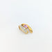 Pendant Yellow gold pink sapphire and diamond pendant 58 Facettes 27237