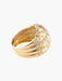 Ring 55 Dome Ring Yellow Gold Diamonds 58 Facettes