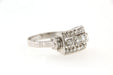 Tank Ring in white gold and diamonds 58 Facettes 6387q