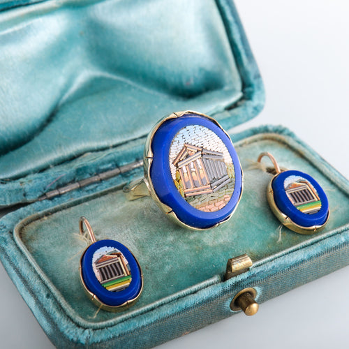 Boucles d'oreilles Parure Micro-mosaïque 58 Facettes 337.57