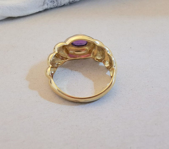 Bague Bague Améthyste Or jaune 58 Facettes AA 1253