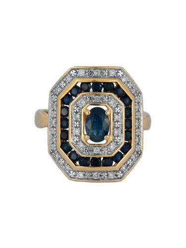 Bague Bague Vintage saphirs et diamants 58 Facettes