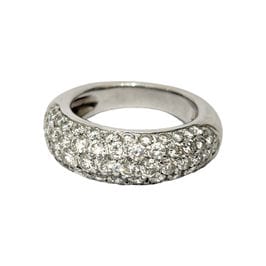 Bague 53 Bague jonc or blanc pavage diamants 58 Facettes 1-1142/1