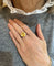 Bague 54.5 Bague Saphir Jaune Non Chauffé Or Gris 58 Facettes BSA74