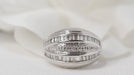 Ring 54 Bangle Ring in White Gold and Diamonds 58 Facettes 28890