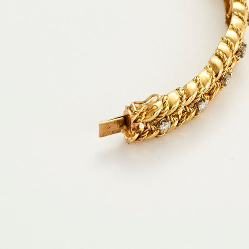 Bracelet Bracelet or jaune et diamants 58 Facettes
