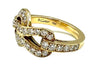 52 CARTIER ring. Agrafe collection, yellow gold and diamond ring 58 Facettes