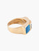 Ring Yellow Gold Enamel Sapphire Ring 58 Facettes