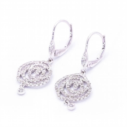 Boucles d'oreilles Boucles d'oreilles MONAKAL en or blanc et diamants 58 Facettes D360395CS