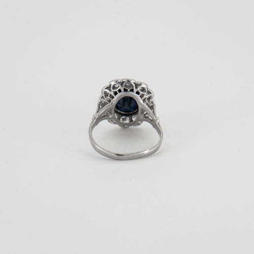 Bague 52 Bague Marguerite Saphir Diamants 58 Facettes EL2-48
