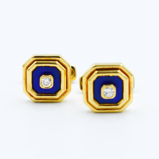 Boutons de manchette Van Cleef & Arpels - Boutons de machette lapis lazuli diamants 58 Facettes 133