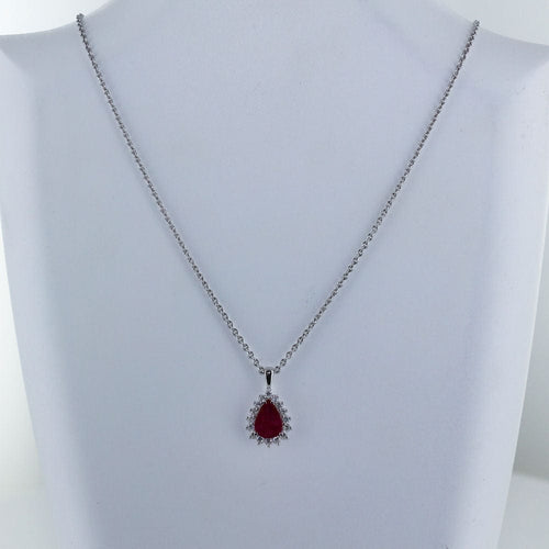 Pendentif Pendentif "poire" Rubis et diamants 58 Facettes