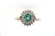 Emerald Marguerite Ring Ring 58 Facettes 5792 t