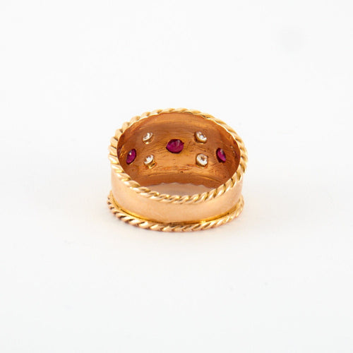 Bague 61 Bague en Or jaune & diamants 58 Facettes