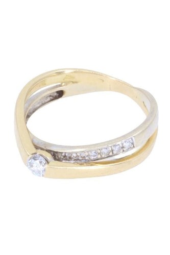 Bague 57 BAGUE ENTRELACÉE DIAMANTS 58 Facettes 071311