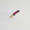 Bague 52 Demie-Alliance Vintage en Or Blanc et Rubis 58 Facettes