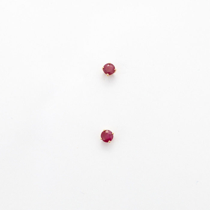 Boucles d'oreilles Boucles d'oreilles clous or jaune rubis 58 Facettes