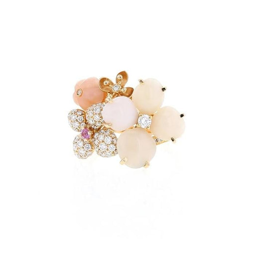 CHAUMET Ring - Hortensia Ring Pink gold Diamonds Opal Sapphires 58 Facettes 082787