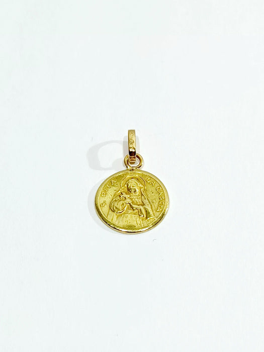 Pendentif Médaille en or Sainte Rita 58 Facettes