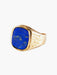 Ring Yellow Gold Lapis-Lazuli Signet Ring 58 Facettes